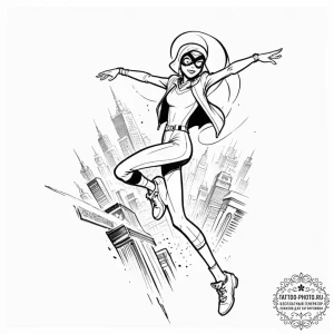 A sketch of the "leap of faith" scene from in... - эскиз тату (№1751164770_0, 29.06.2025 02:39) — tattoo-photo.ru