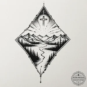 Tattoo sketch a minimalist depiction of a hor... - эскиз тату (№1751164876_0, 29.06.2025 02:41) — tattoo-photo.ru