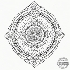 Tattoo design a flowing river of code that tr... - эскиз тату (№1751165891_0, 29.06.2025 02:58) — tattoo-photo.ru