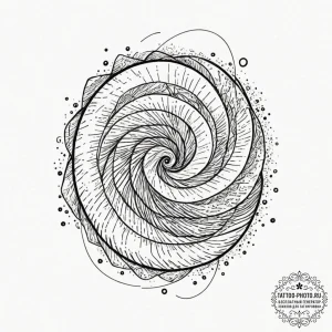 Tattoo design a tiny, abstract galaxy swirl o... - эскиз тату (№1751166008_0, 29.06.2025 03:00) — tattoo-photo.ru