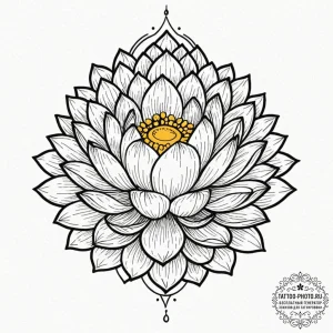Tattoo design a lotus flower as a mandala, wi... - эскиз тату (№1751166114_0, 29.06.2025 03:01) — tattoo-photo.ru