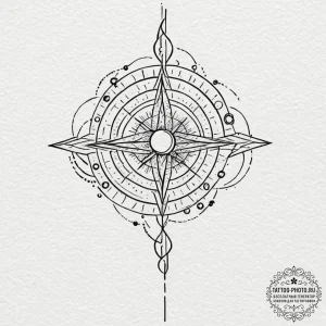 Tattoo sketch a tiny celestial body on the in... - эскиз тату (№1751166220_0, 29.06.2025 03:03) — tattoo-photo.ru