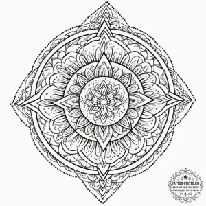 Monk, concept art for tattoo, dotwork shading... - эскиз тату (№1751166324_0, 29.06.2025 03:05) — tattoo-photo.ru