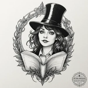 A sketch of the babadook from the pop-up book... - эскиз тату (№1751166859_0, 29.06.2025 03:14) — tattoo-photo.ru