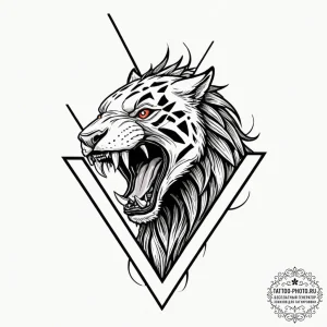 118. a linework design of the predator's tria... - эскиз тату (№1751168385_0, 29.06.2025 03:39) — tattoo-photo.ru