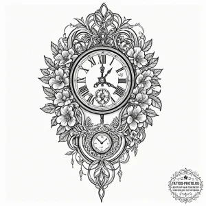 Tattoo sketch a 'time capsule' in the form of... - эскиз тату (№1751169081_0, 29.06.2025 03:51) — tattoo-photo.ru