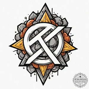 Rock (symbol), tattoo flash sheet design, new... - эскиз тату (№1751169517_0, 29.06.2025 03:58) — tattoo-photo.ru