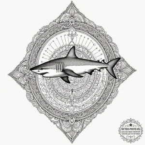 Shark, tattoo drawing outline, ornamental tat... - эскиз тату (№1751169834_0, 29.06.2025 04:03) — tattoo-photo.ru