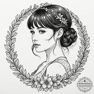 A linework tattoo of the "perfect girl" from... - эскиз тату (№1751172116_0, 29.06.2025 04:41) — tattoo-photo.ru