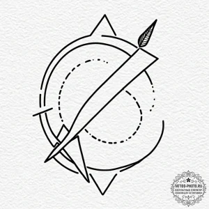Tattoo sketch sagittarius's arrow glyph, clea... - эскиз тату (№1751173088_0, 29.06.2025 04:58) — tattoo-photo.ru