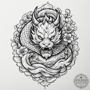 Tattoo design a heavy, ancient book, symboliz... - эскиз тату (№1751173192_0, 29.06.2025 04:59) — tattoo-photo.ru