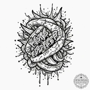 Saw, ink illustration for tattoo, black and w... - эскиз тату (№1751173711_0, 29.06.2025 05:08) — tattoo-photo.ru