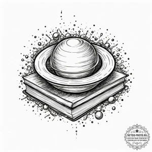 Tattoo design the rings of saturn, but they a... - эскиз тату (№1751176937_0, 29.06.2025 06:02) — tattoo-photo.ru