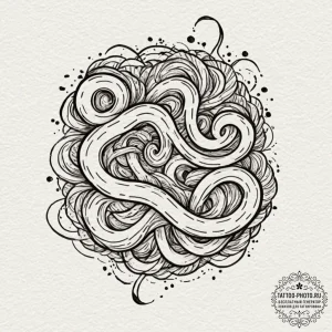 Tattoo design a flowing watercolor blend for... - эскиз тату (№1751177562_0, 29.06.2025 06:12) — tattoo-photo.ru