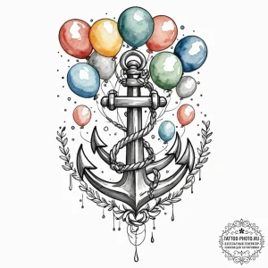 Tattoo design a boat's anchor, not sinking, b... - эскиз тату (№1751181690_0, 29.06.2025 07:21) — tattoo-photo.ru