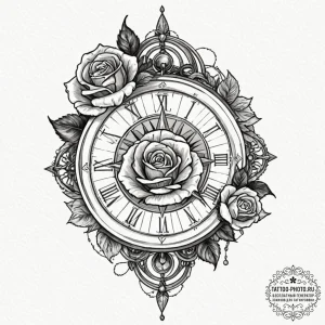 A watercolor sketch of the golden compass (al... - эскиз тату (№1751183815_0, 29.06.2025 07:56) — tattoo-photo.ru