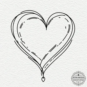 Tattoo sketch a single pixelated heart linewo... - эскиз тату (№1751184218_0, 29.06.2025 08:03) — tattoo-photo.ru
