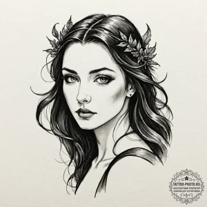 Morgan le fay, ink illustration for tattoo, s... - эскиз тату (№1751186624_0, 29.06.2025 08:43) — tattoo-photo.ru