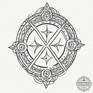 55. tattoo design: a sequence of runes formin... - эскиз тату (№1751187139_0, 29.06.2025 08:52) — tattoo-photo.ru