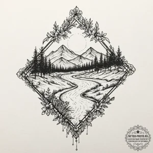 Tattoo sketch a subtle depiction of a persona... - эскиз тату (№1751189077_0, 29.06.2025 09:24) — tattoo-photo.ru