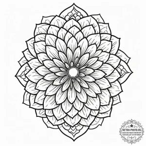 Tattoo design a blossoming flower turning int... - эскиз тату (№1751190084_0, 29.06.2025 09:41) — tattoo-photo.ru