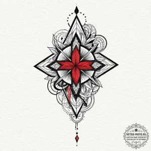 Tattoo sketch a series of interconnected geom... - эскиз тату (№1751190207_0, 29.06.2025 09:43) — tattoo-photo.ru