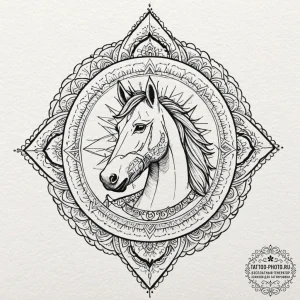 A watercolor sketch of bojack horseman, looki... - эскиз тату (№1751192057_0, 29.06.2025 10:14) — tattoo-photo.ru