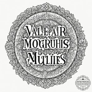 A chicano lettering tattoo of "valar morghuli... - эскиз тату (№1751192358_0, 29.06.2025 10:19) — tattoo-photo.ru