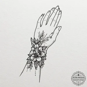 Tattoo design a wrist with abstract lines for... - эскиз тату (№1751193914_0, 29.06.2025 10:45) — tattoo-photo.ru