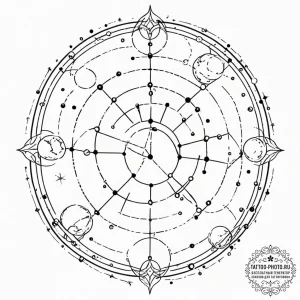 Tattoo sketch a constellation formed by the b... - эскиз тату (№1751195055_0, 29.06.2025 11:04) — tattoo-photo.ru