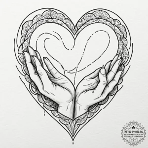 Tattoo sketch a weathered, scarred hand gentl... - эскиз тату (№1751196330_0, 29.06.2025 11:25) — tattoo-photo.ru