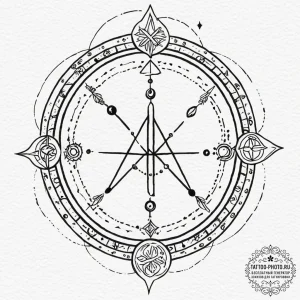 148. tattoo sketch: "veda" rune surrounded by... - эскиз тату (№1751214116_0, 29.06.2025 16:21) — tattoo-photo.ru