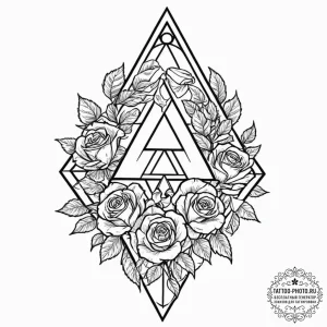 The triforce (from the legend of zelda), conc... - эскиз тату (№1751215030_0, 29.06.2025 16:37) — tattoo-photo.ru