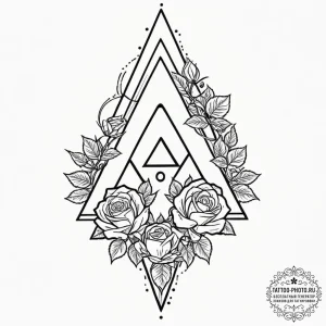 The triforce (from the legend of zelda), conc... - эскиз тату (№1751215053_0, 29.06.2025 16:37) — tattoo-photo.ru
