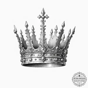 Tattoo design a crown symbolizing the head of... - эскиз тату (№1751216195_0, 29.06.2025 16:56) — tattoo-photo.ru