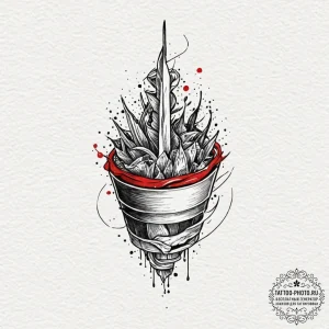 Tattoo design an abstract representation of a... - эскиз тату (№1751216930_0, 29.06.2025 17:08) — tattoo-photo.ru
