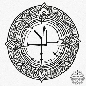 48. tattoo sketch: a runic circle or bindrune... - эскиз тату (№1751217637_0, 29.06.2025 17:20) — tattoo-photo.ru