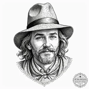 A sketch of tom bombadil, joyful and enigmati... - эскиз тату (№1751218842_0, 29.06.2025 17:40) — tattoo-photo.ru