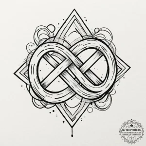 Tattoo sketch a single, fine line forming an... - эскиз тату (№1751219210_0, 29.06.2025 17:46) — tattoo-photo.ru