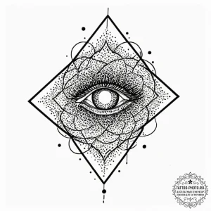 Tattoo design an abstract "glitch in the matr... - эскиз тату (№1751220433_0, 29.06.2025 18:07) — tattoo-photo.ru
