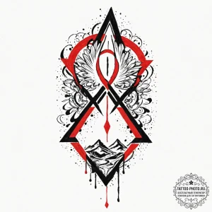 79. tattoo design: a geometric "sila" rune, r... - эскиз тату (№1751220973_0, 29.06.2025 18:16) — tattoo-photo.ru
