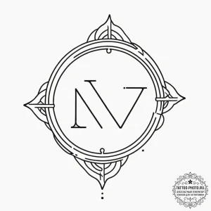 A minimalist tattoo of the nerv logo,, tattoo... - эскиз тату (№1751222283_0, 29.06.2025 18:38) — tattoo-photo.ru