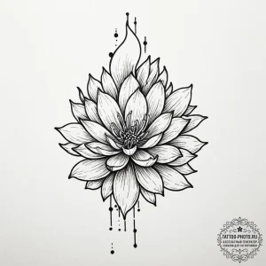 Tattoo design a plant whose shadow is a compl... - эскиз тату (№1751223898_0, 29.06.2025 19:04) — tattoo-photo.ru