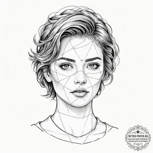 Tattoo sketch a pixelated character breaking... - эскиз тату (№1751223998_0, 29.06.2025 19:06) — tattoo-photo.ru