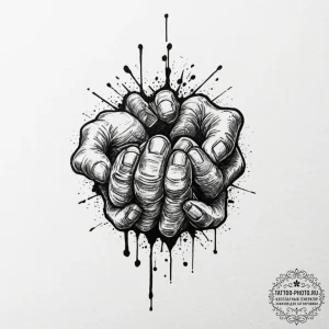 120. a sketch of the self-destruct wrist gaun... - эскиз тату (№1751225116_0, 29.06.2025 19:25) — tattoo-photo.ru