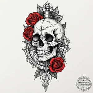 Tattoo sketch a classic "message in a bottle,... - эскиз тату (№1751230025_0, 29.06.2025 20:47) — tattoo-photo.ru