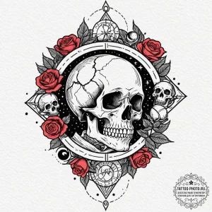 Tattoo sketch a zodiac glyph with its ruling... - эскиз тату (№1751230133_0, 29.06.2025 20:48) — tattoo-photo.ru
