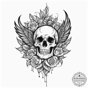 Tattoo design a feather transforming into a b... - эскиз тату (№1751325350_0, 30.06.2025 23:15) — tattoo-photo.ru