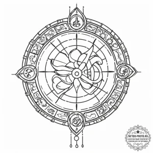 Tattoo design a minimalist symbol conveying t... - эскиз тату (№1751326317_0, 30.06.2025 23:31) — tattoo-photo.ru