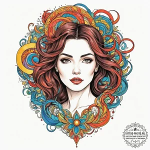 Tattoo sketch an abstract representation of c... - эскиз тату (№1751327119_0, 30.06.2025 23:45) — tattoo-photo.ru
